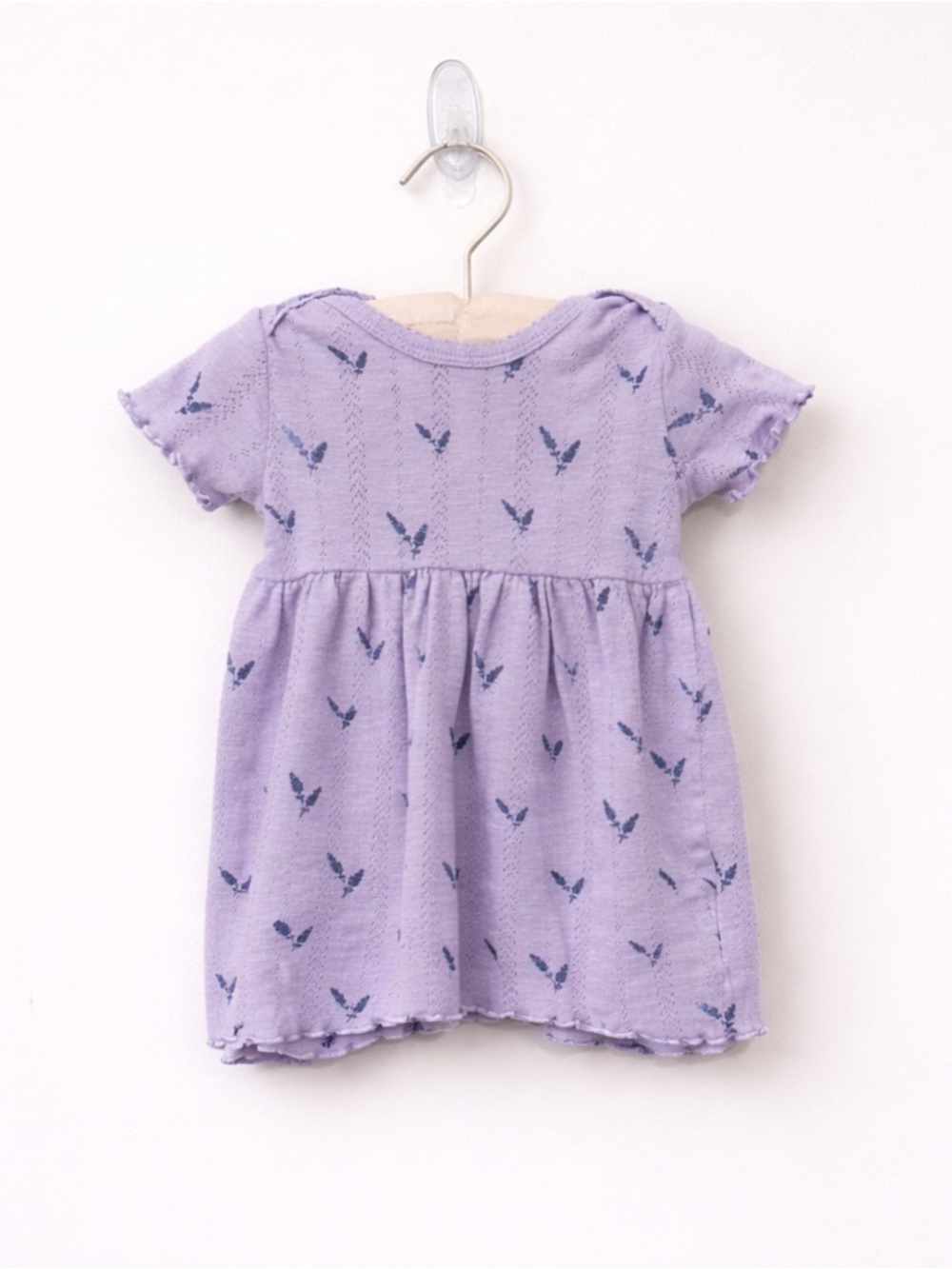 Lilac Short-Sleeve Baby Dress